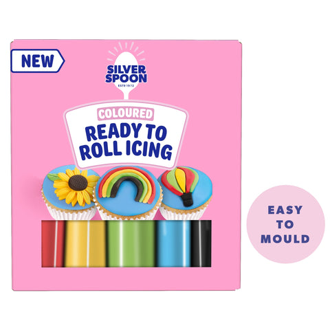 Silver Spoon Coloured Ready to Roll Icing Sugar 5x100g