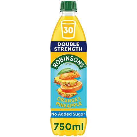 Robinsons Double Strength No Added Sugar Squash - Orange & Pineapple 750ml