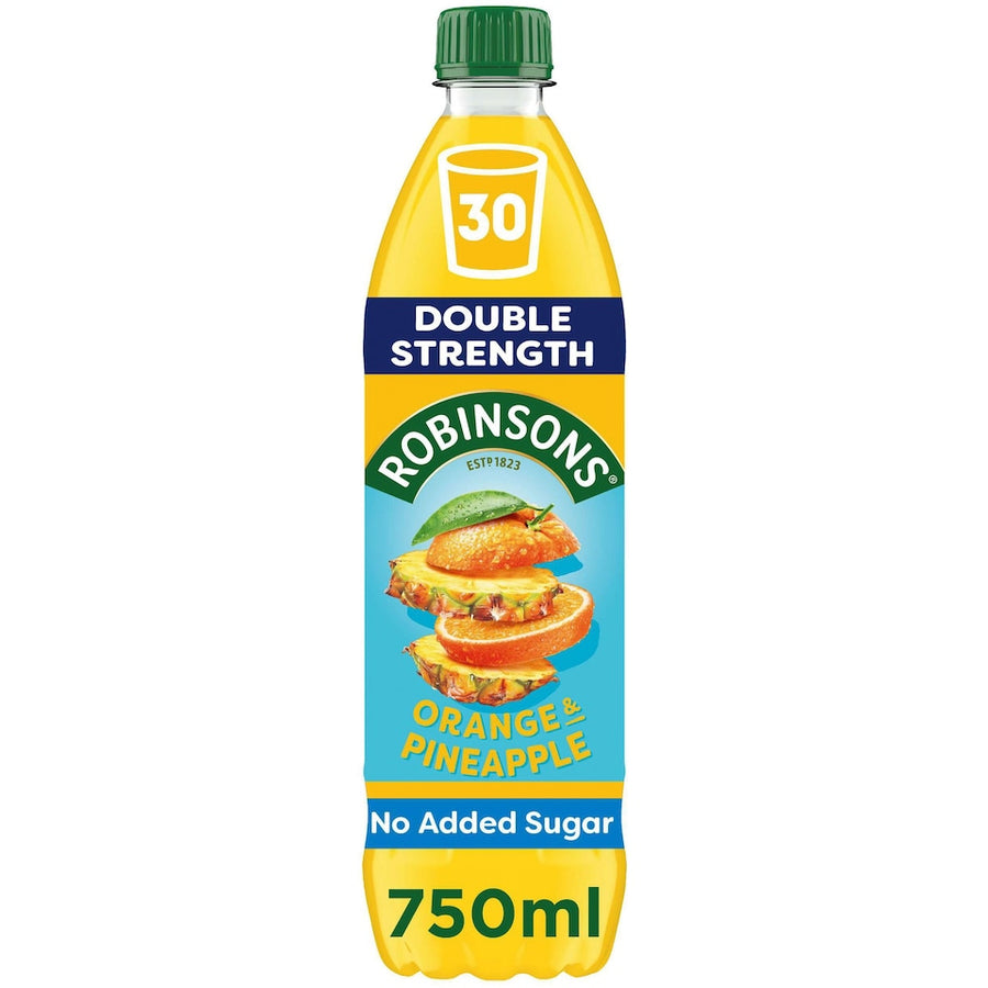 Robinsons Double Strength No Added Sugar Squash - Orange & Pineapple 750ml