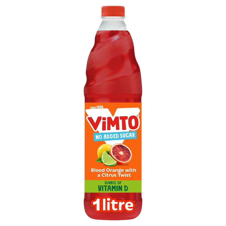Vimto No Added Sugar Squash - Blood Orange with a Citrus Twist 1 Litre