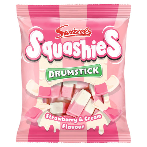 Swizzels Drumstick Squashies - Strawberry & Cream Flavour 140g