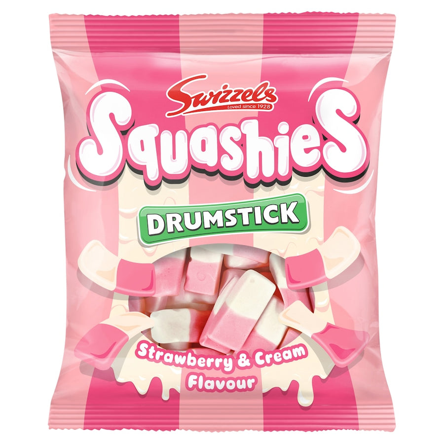 Swizzels Drumstick Squashies - Strawberry & Cream Flavour 140g
