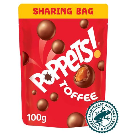 POPPETS TOFFEE POUCH 100G