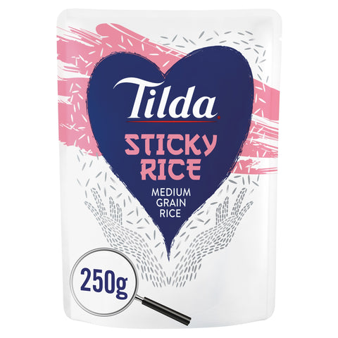 Tilda Microwave Sticky Medium Grain Rice 250G