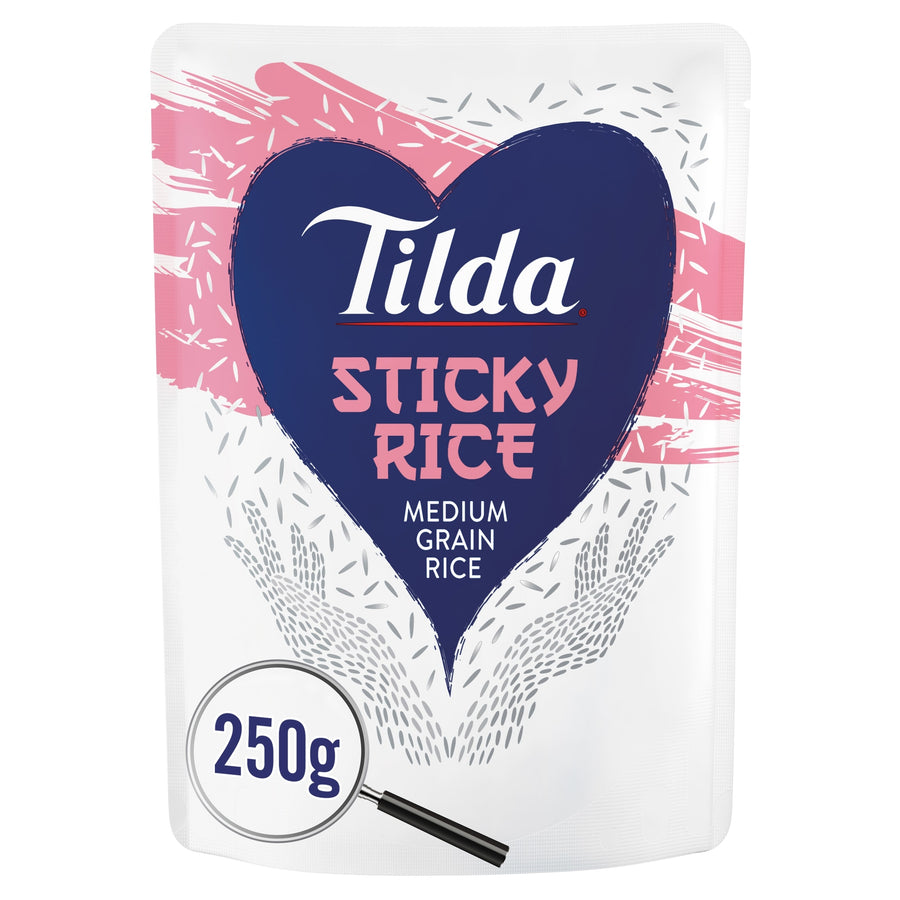 Tilda Microwave Sticky Medium Grain Rice 250G
