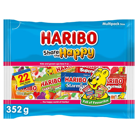 Haribo Share The Happy Fizzy & Fruit Gums 352G