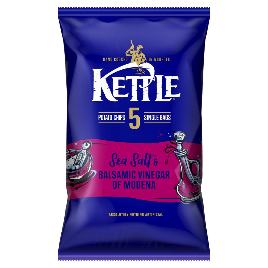 Kettle Sea Salt & Balsamic Vinegar Crisps 5 X 25G