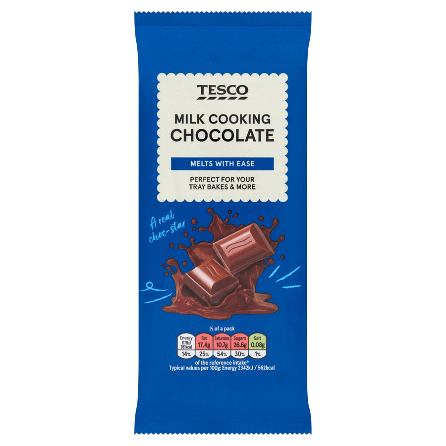Tesco Milk Cooking Chocolate 150G