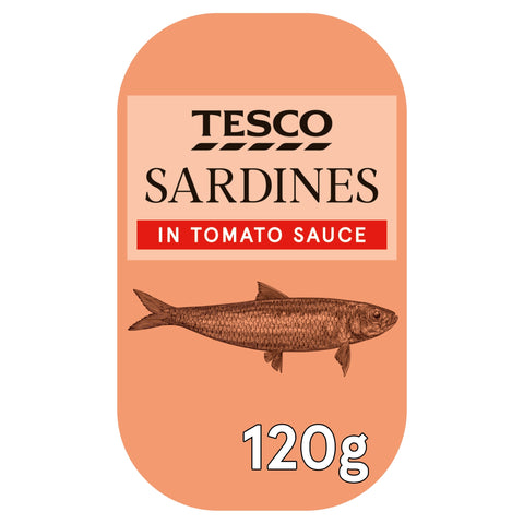 Tesco Sardines In Tomato Sauce 120G