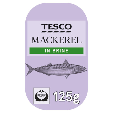 Tesco Skinless Boneless Scottish Mackerel In Brine 125G