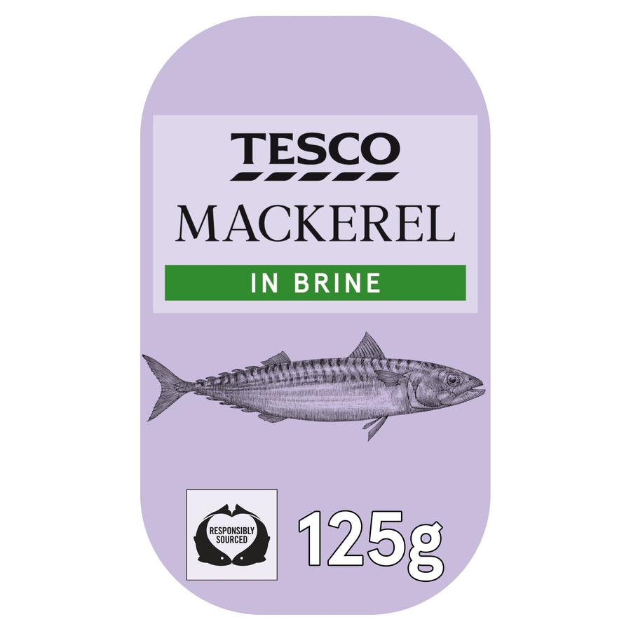 Tesco Skinless Boneless Scottish Mackerel In Brine 125G