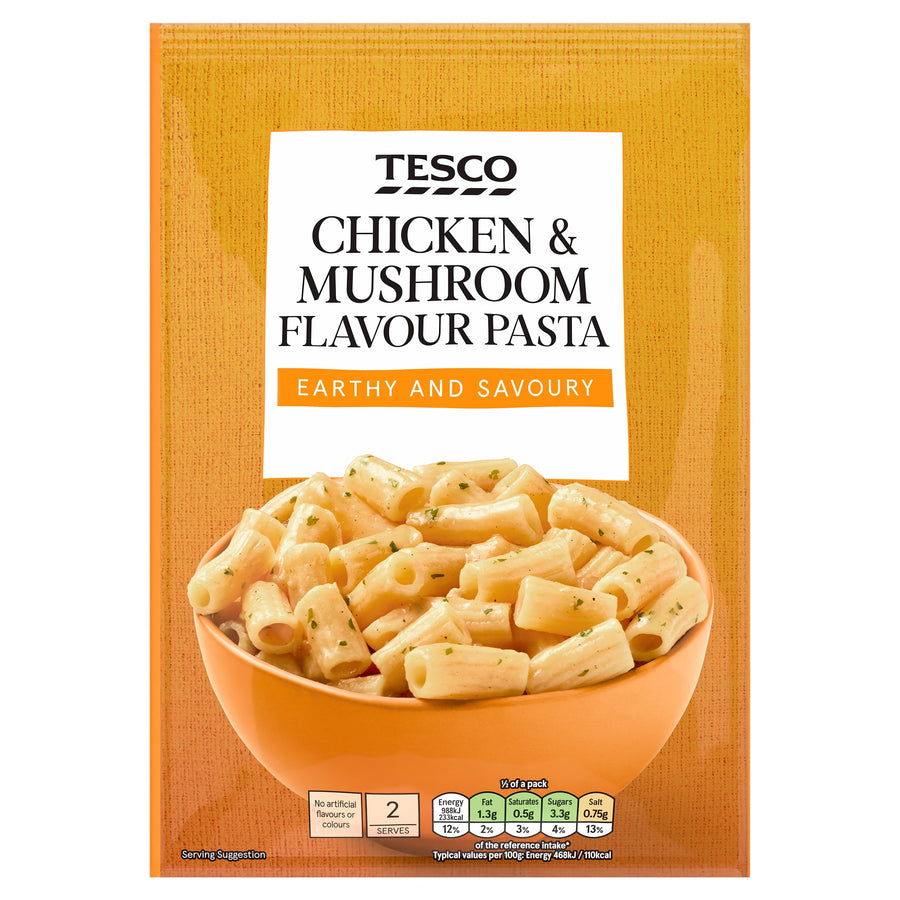 Tesco Chicken & Mushroom Flavour Pasta 120g