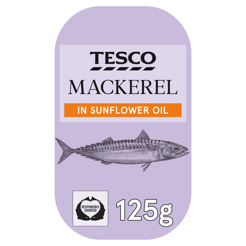 Tesco Mackerel in Sunflower Oil 125g