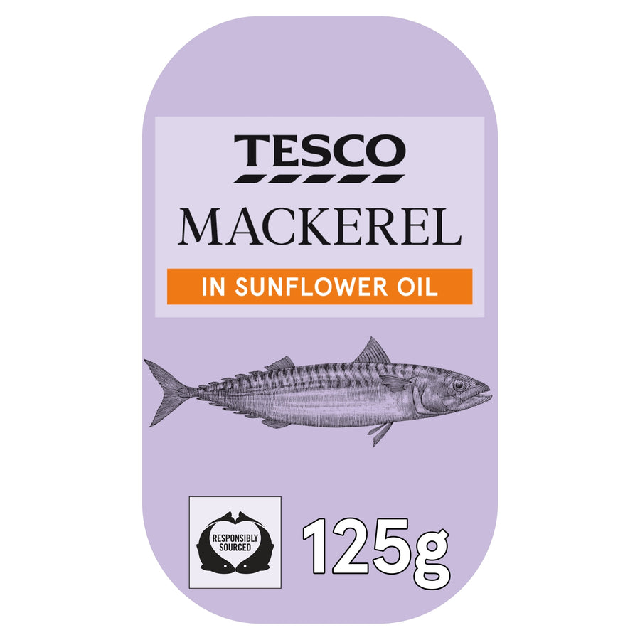 Tesco Mackerel in Sunflower Oil 125g