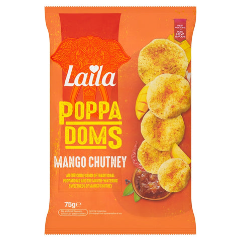 Laila Mini Poppadoms Mango Chutney 75g