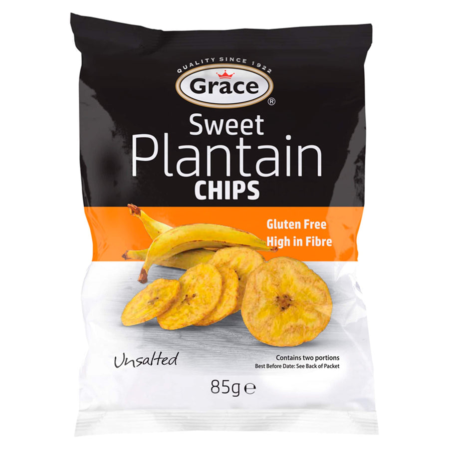 Grace Sweet Ripe Plantain Chips Unsalted 85G