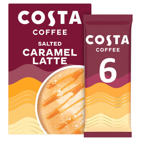 Costa Salted Caramel Latte Coffee 6X17g