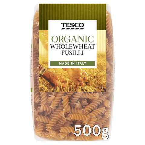 Tesco Organic Whole Wheat Fusilli 500G