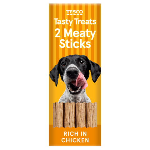 Tesco Meaty Sticks Dog Treats - Chicken 24g