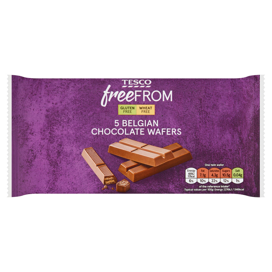 Tesco Free From Belgian Chocolate Wafers 107G