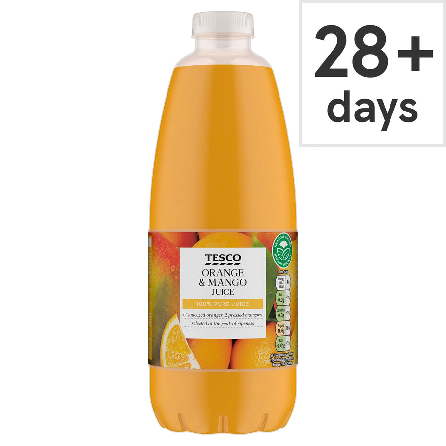 Tesco 100% Squeezed & Pressed Orange & Mango Juice 1 Litre