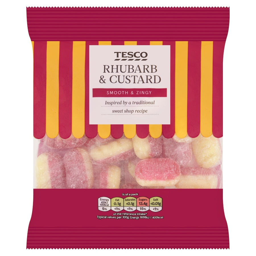 Tesco Rhubarb And Custard Sweets 200G