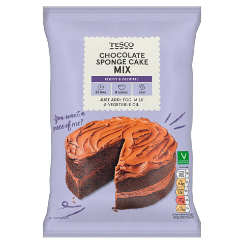 Tesco Chocolate Sponge Cake Mix 400G