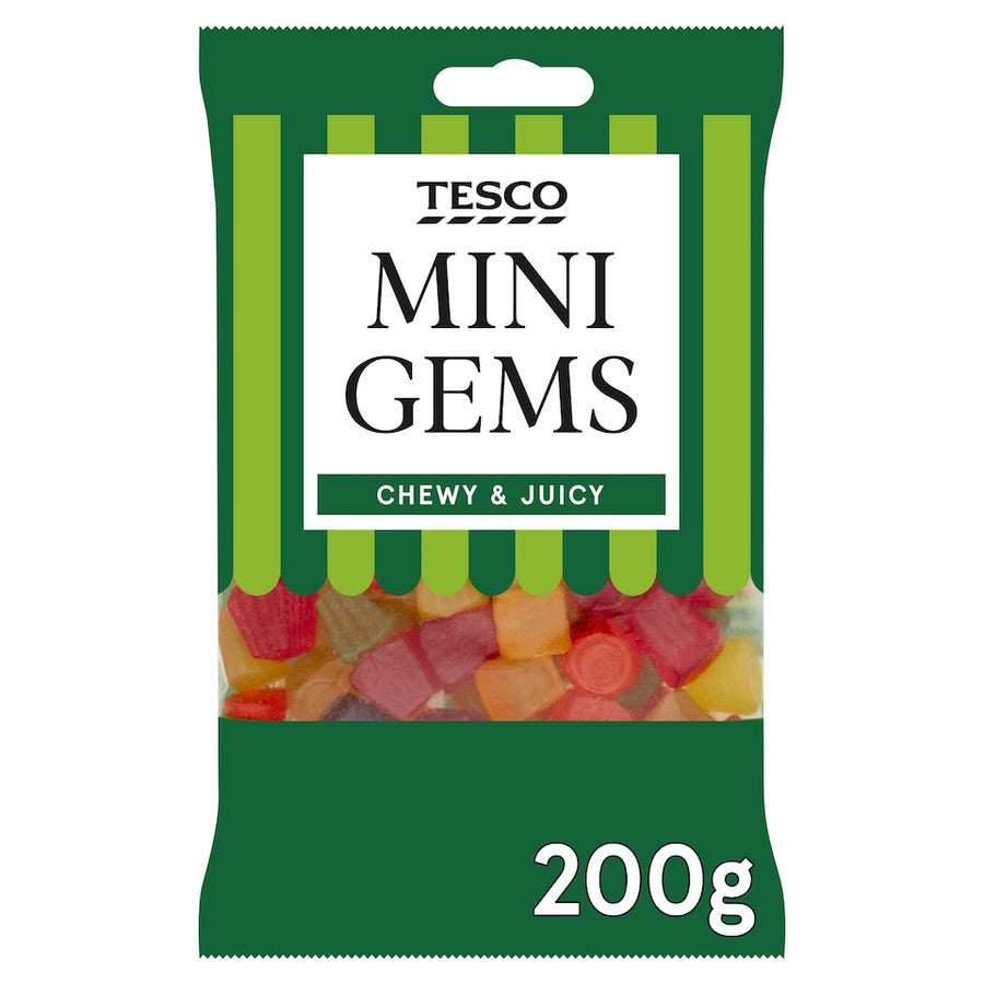Tesco Mini Gems Sweets 200G