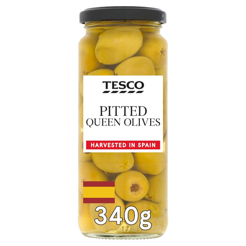 Tesco Pitted Queen Olives 340G