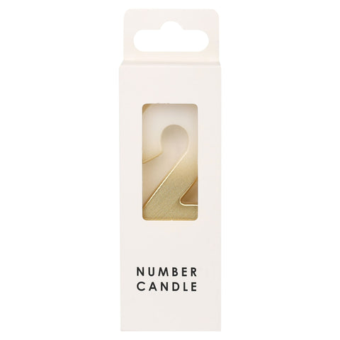 Table Fun Gold Numerical Candle No. 2
