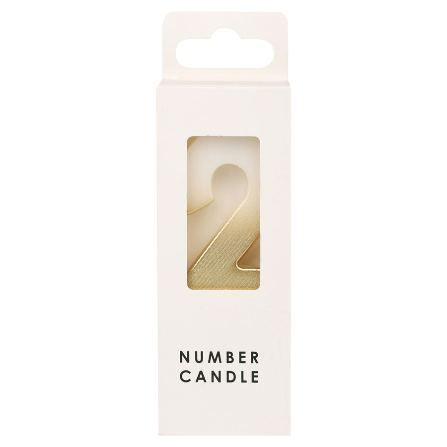 Table Fun Gold Numerical Candle No. 2