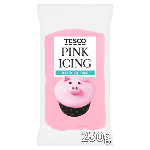 Tesco Ready to Roll Pink Icing 250g