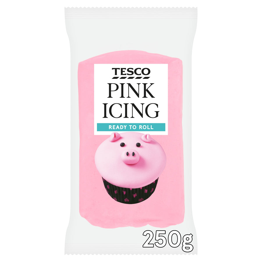 Tesco Ready to Roll Pink Icing 250g