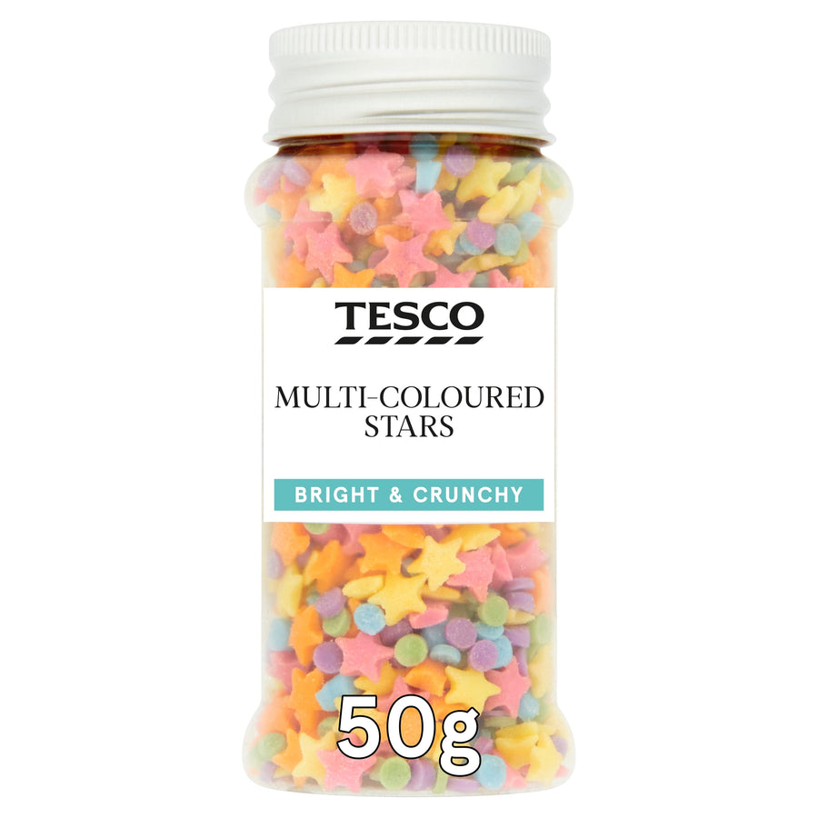 Tesco Multi-Coloured Stars Sprinkles 50g