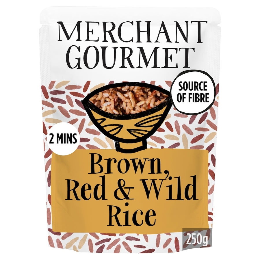 Merchant Gourmet Brown, Red & Wild Rice 250g