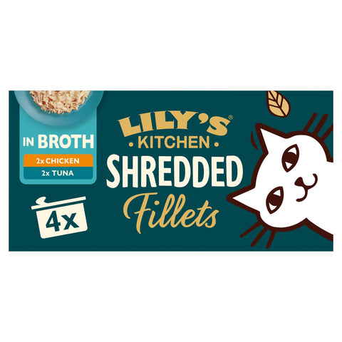 Lily's Kitchen Shredded Fillets in Broth Cat Food Multipack 4x70g