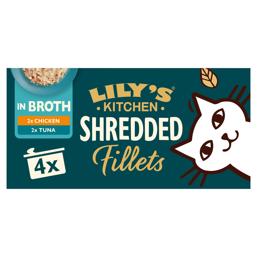 Lily's Kitchen Shredded Fillets in Broth Cat Food Multipack 4x70g