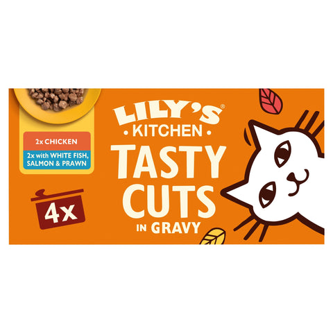Lily's Kitchen Tasty Cuts in Gravy Multipack for Adult Cats 4x85g,
