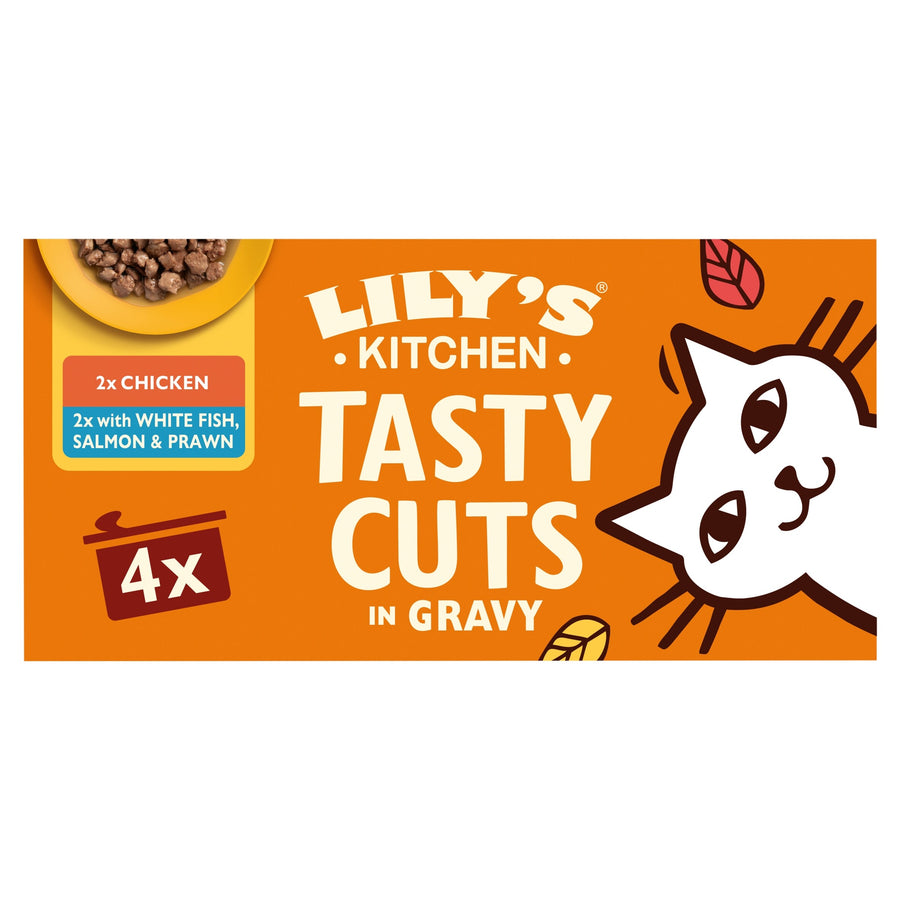 Lily's Kitchen Tasty Cuts in Gravy Multipack for Adult Cats 4x85g,