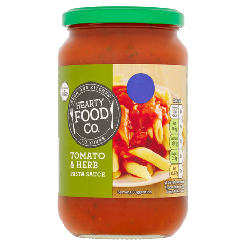 Hearty Food Co. Tomato & Herb Pasta Sauce 440G