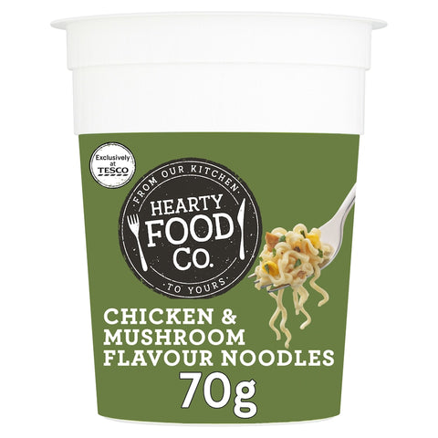 Hearty Food Co Chicken & Mushroom Flavoured Noodles 70G