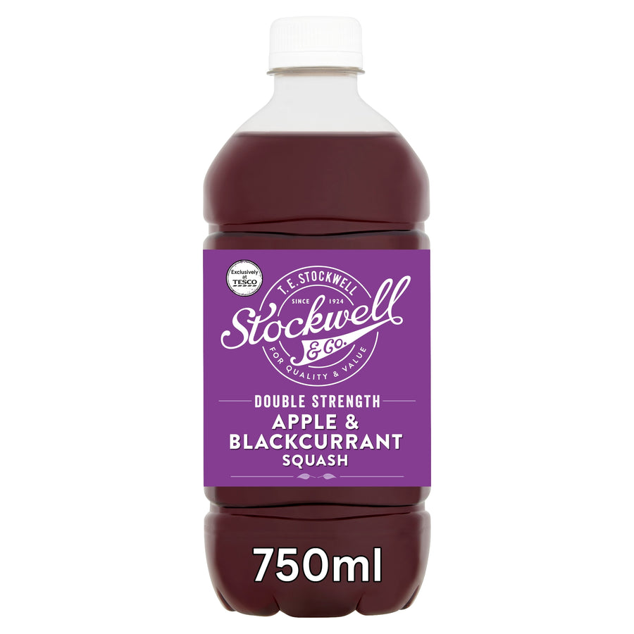 Stockwell & Co Apple & Blackcurrant No Added Sugar Squash 750Ml