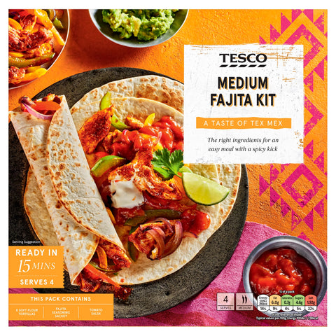 Tesco Medium Fajita Kit 475G