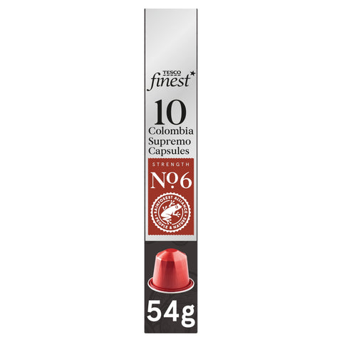 Tesco Finest 10 Colombia Supremo Coffee Capsules 54G