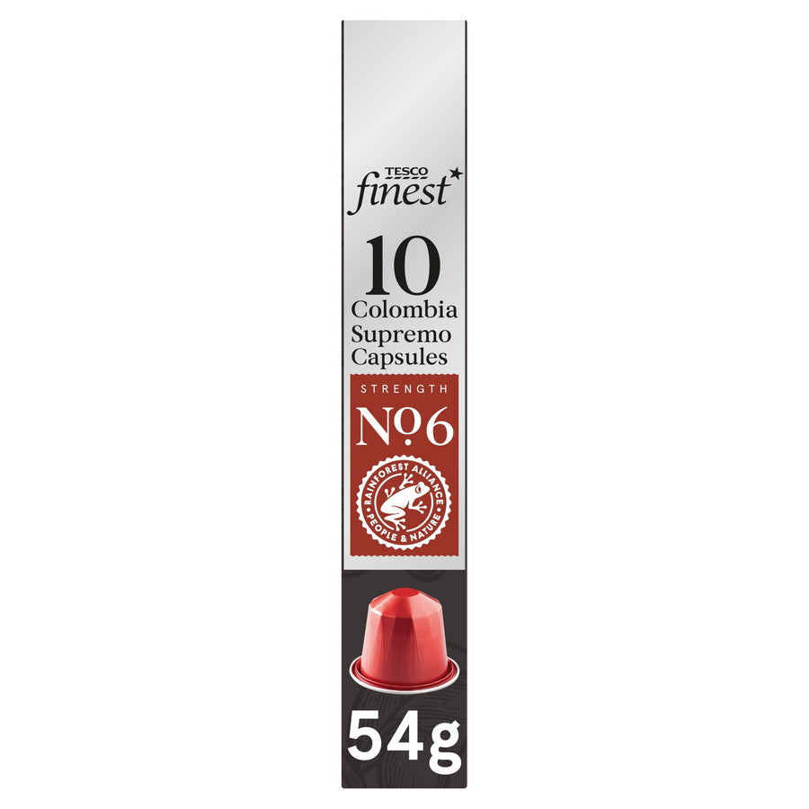 Tesco Finest 10 Colombia Supremo Coffee Capsules 54G