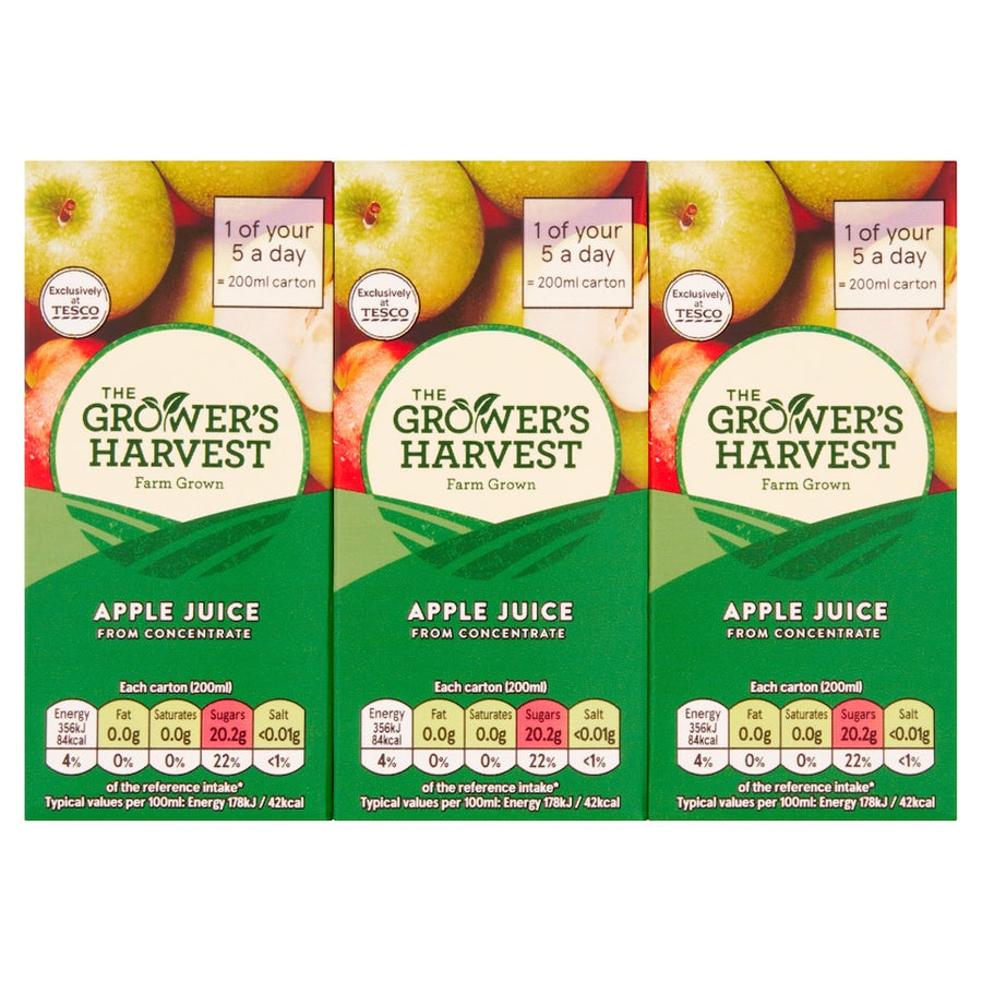 Growers Harvest Apple Juice From Concentrate 6 X 200Ml