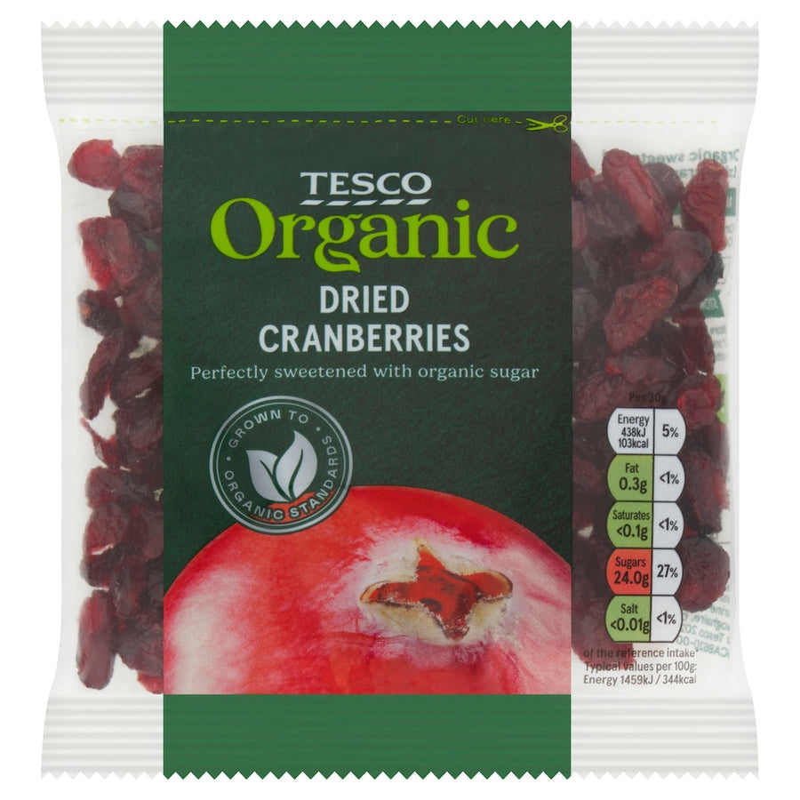 Tesco Organic Cranberries 100G