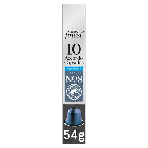 Tesco Finest Decaffeinated Accordo Coffee Capsules 54g