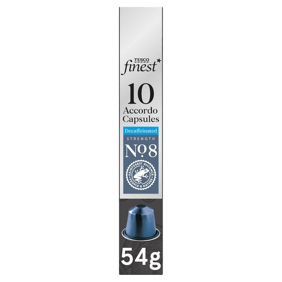 Tesco Finest Decaffeinated Accordo Coffee Capsules 54g