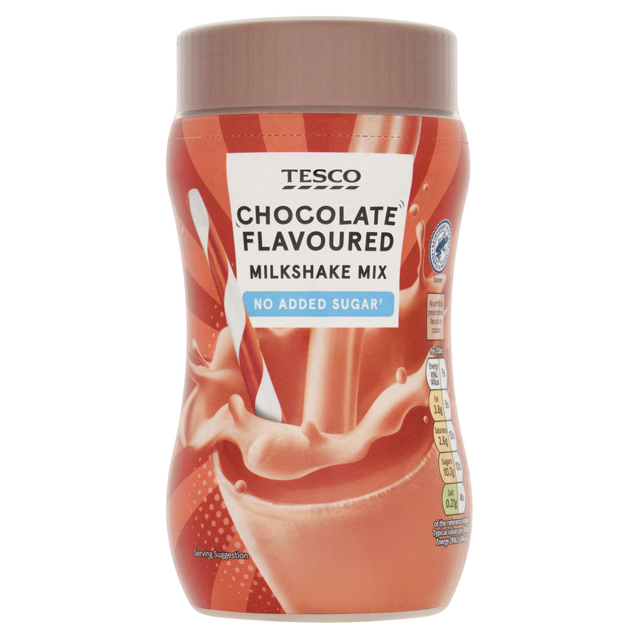 Tesco No Added Sugar Chocolate Flavoured Milkshake Mix 300G